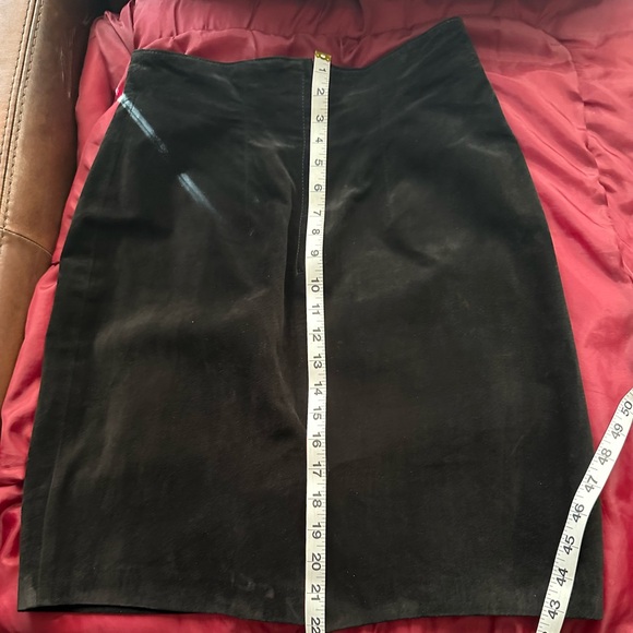 Vintage North Beach Leather Black Suede Pencil Skirt size 11/12. Runs small - Picture 5 of 9
